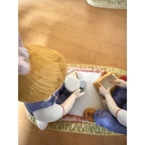 Home Interiors Gifts 1998 Denim Days "The Picnic #15321” picnic basket apple Kid - Picture 13 of 14